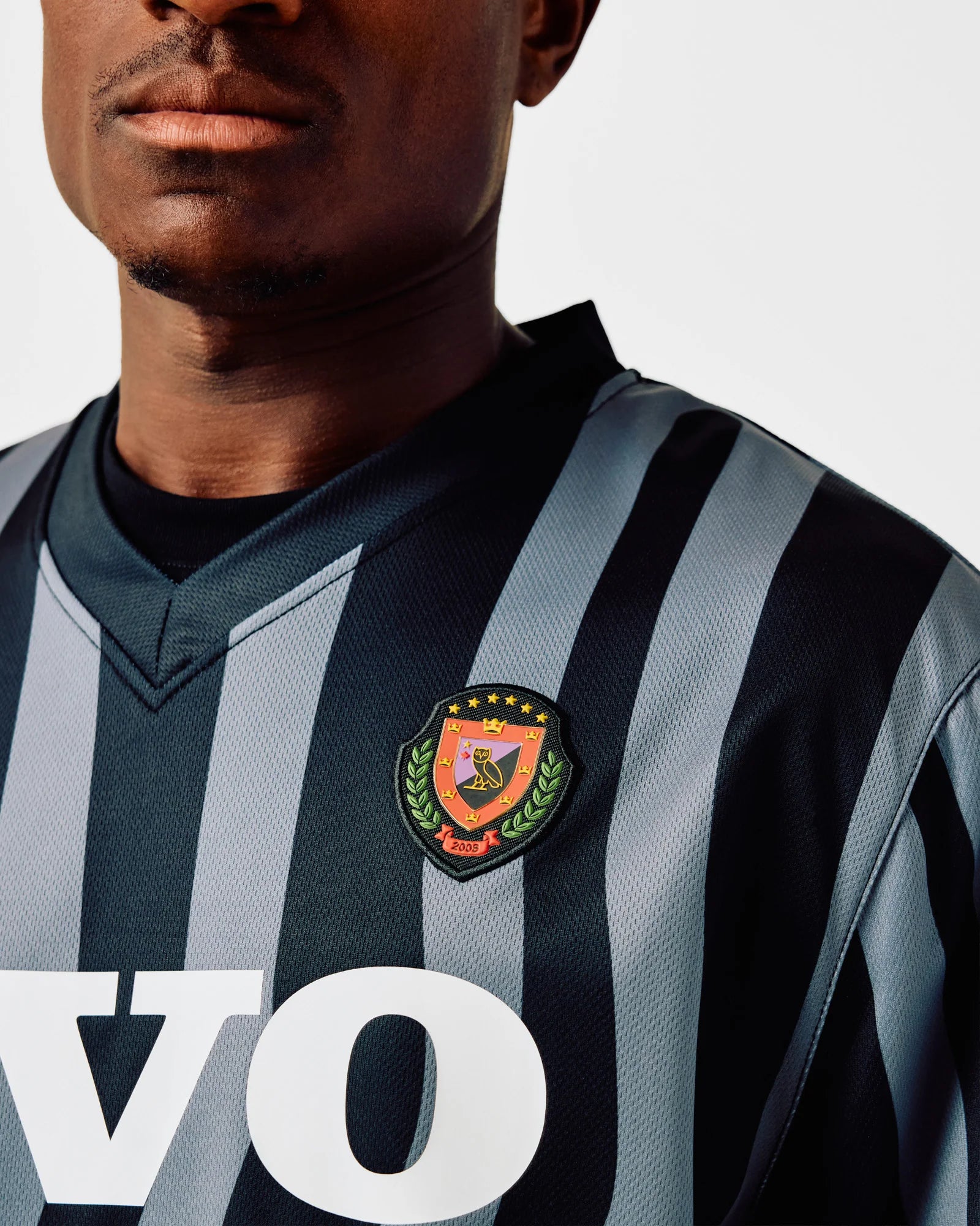 Stripe Soccer Jersey Black