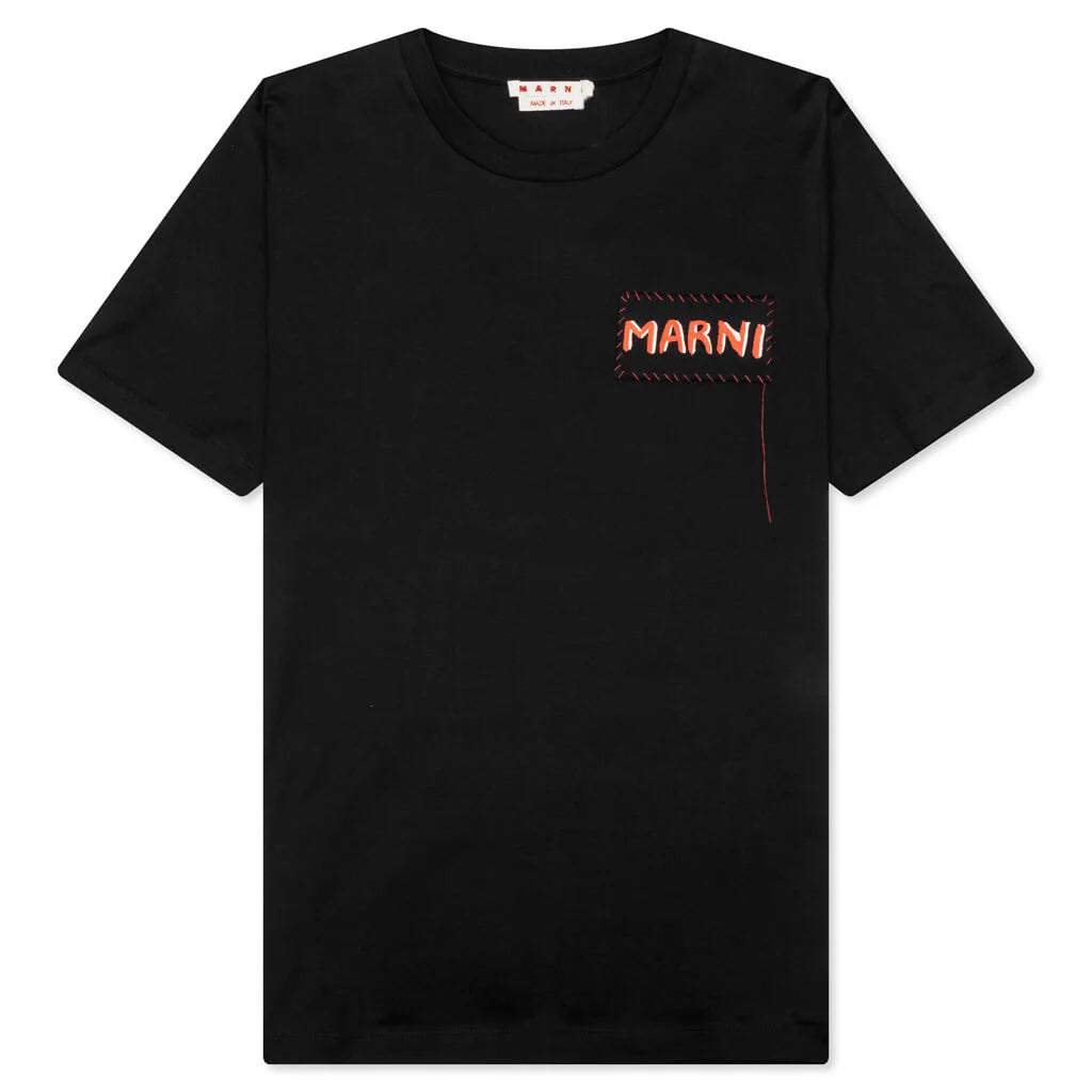 Stitch Logo T Shirt Black
