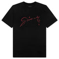 Chandelier and Snake Print T Shirt Black