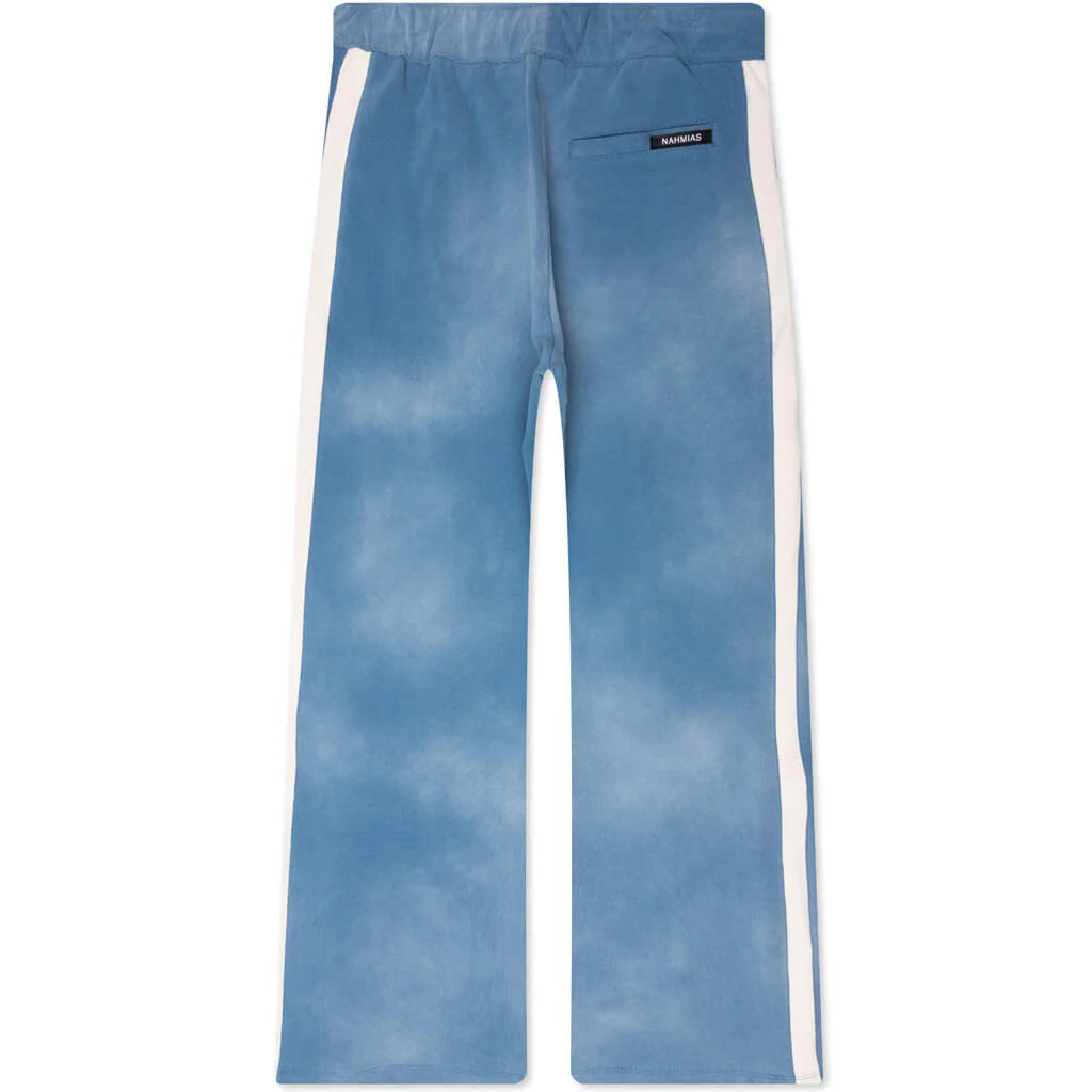 Heavy Cotton Track Pants Worn Blue