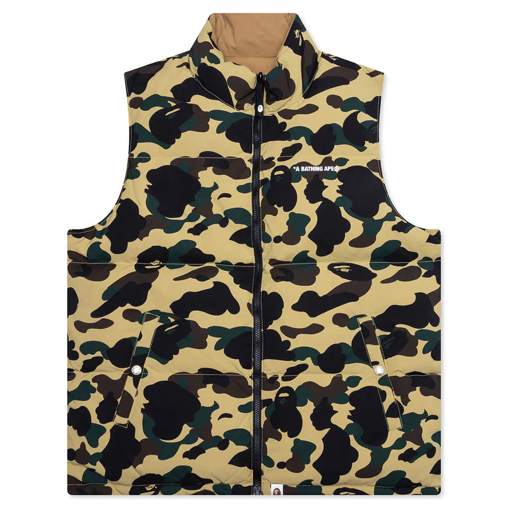 1st Camo Reversible Down Vest Yellow