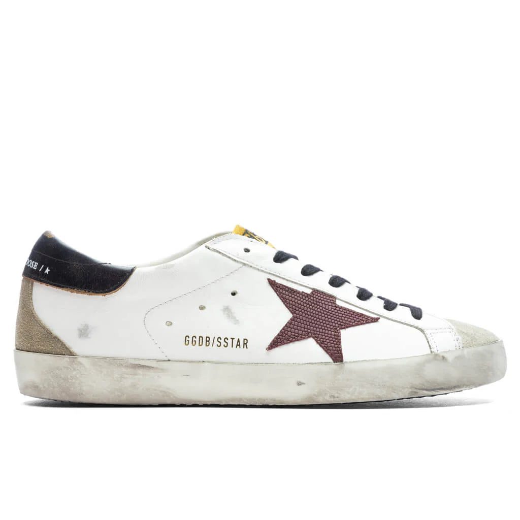 Super Star Sneakers White Taupe Bordeaux Black