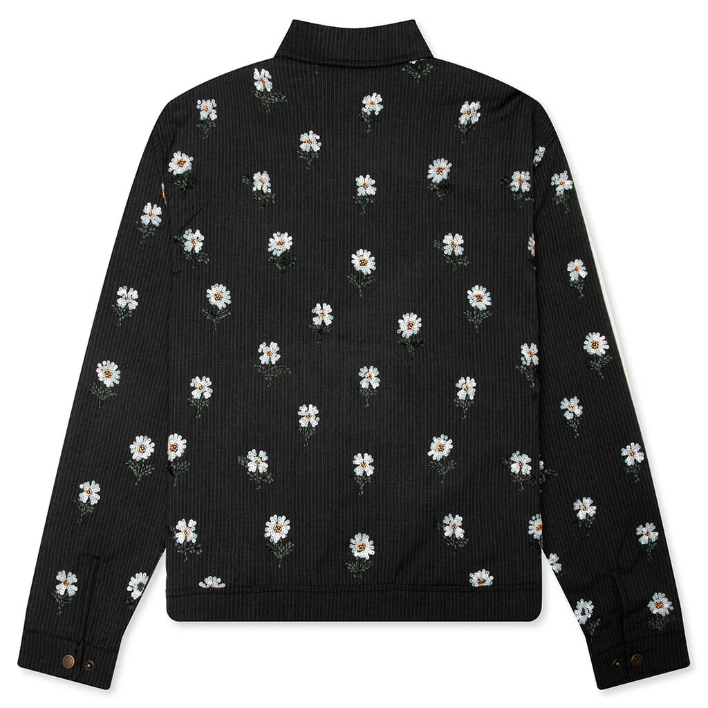 Flowers Beaded Jacket Black