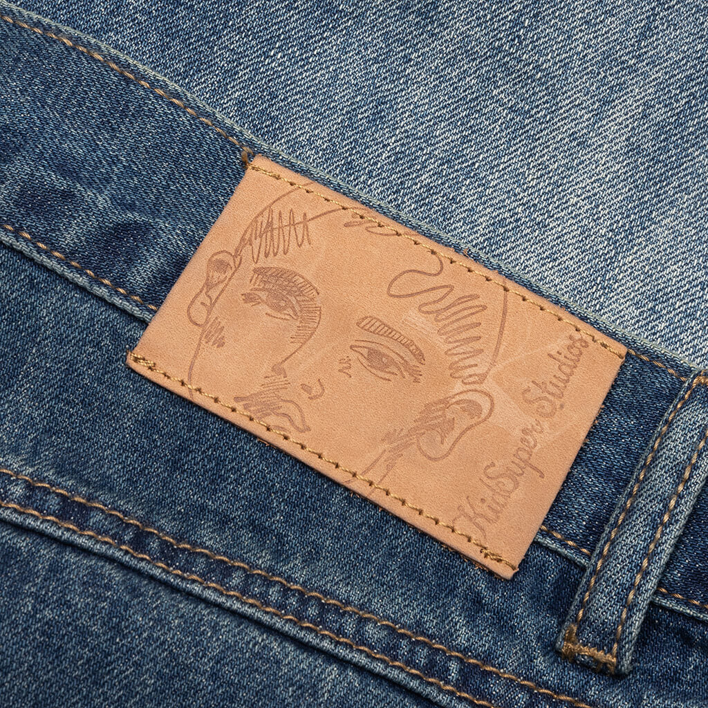 Washed Doves Denim Jeans Blue
