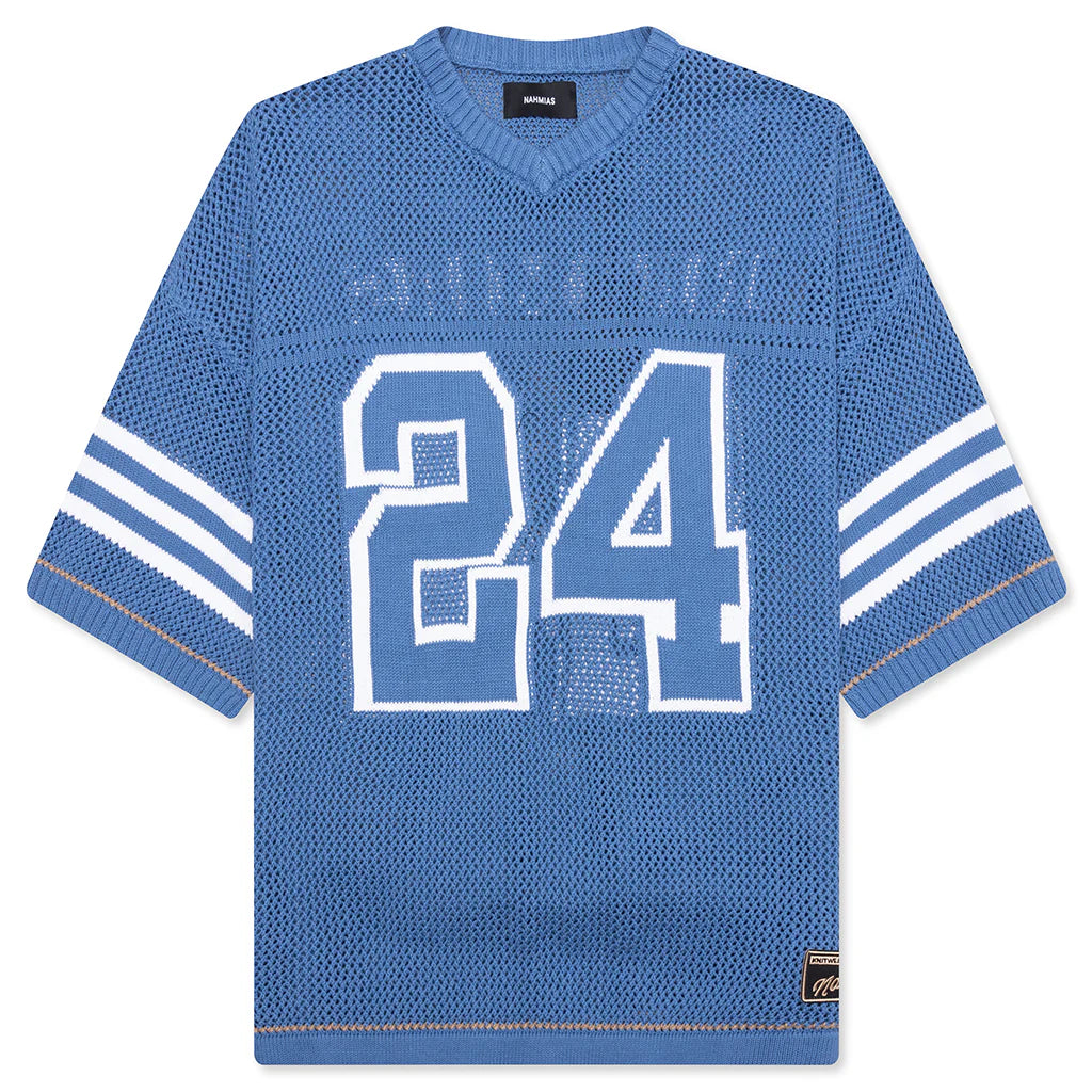 24 Football Knit Shirt Light Blue