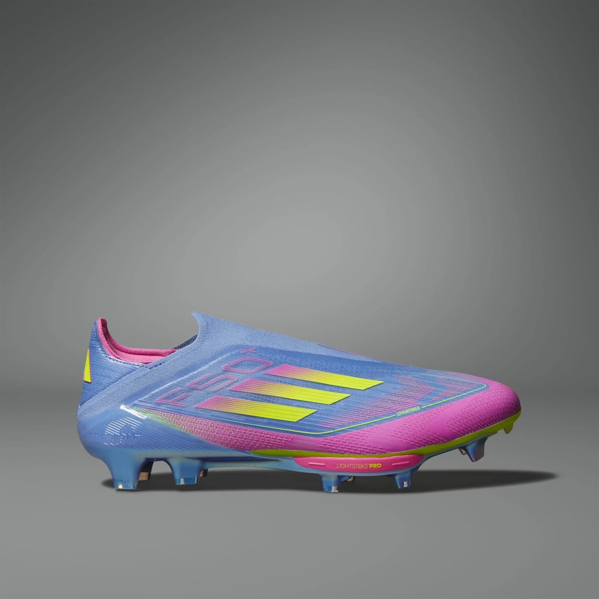 adidas F50 FG Mens Soccer Cleats Blue Fusion Lemon Pink