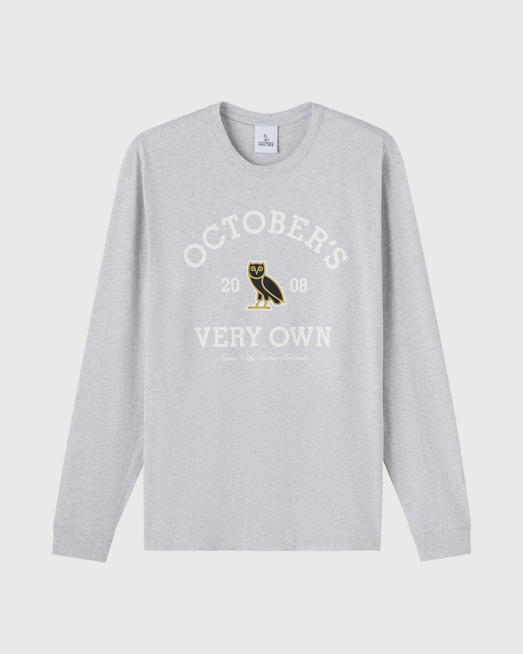 Collegiate Long Sleeve Tee Ash Heather Grey