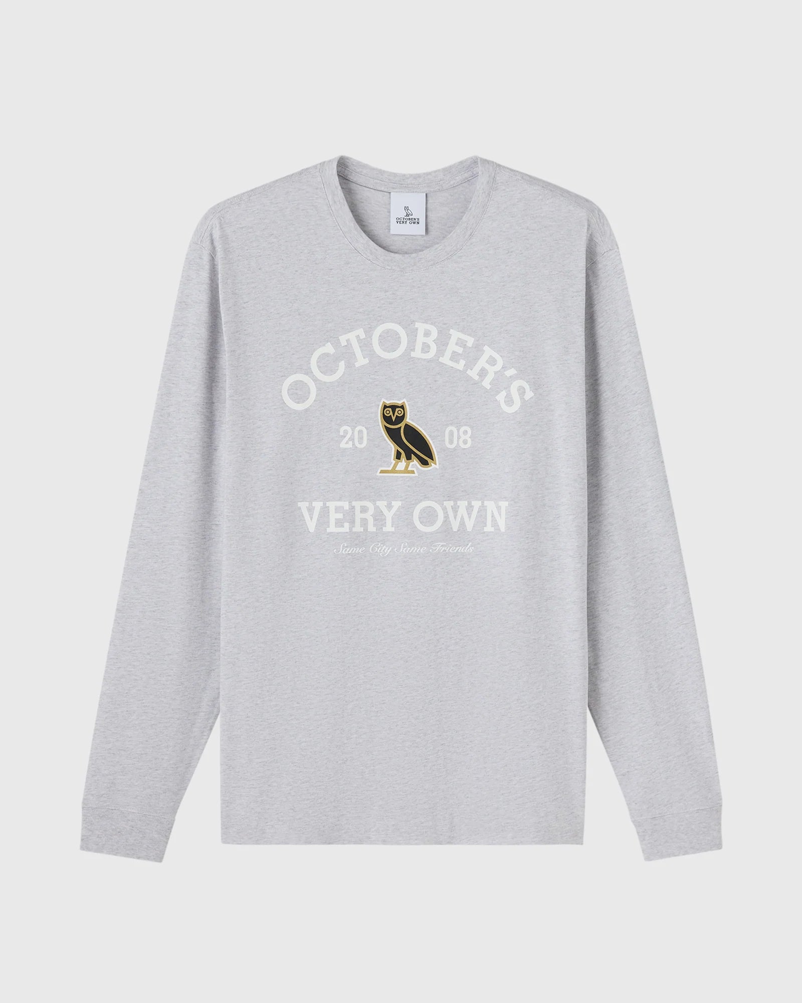 Collegiate Long Sleeve Tee Ash Heather Grey