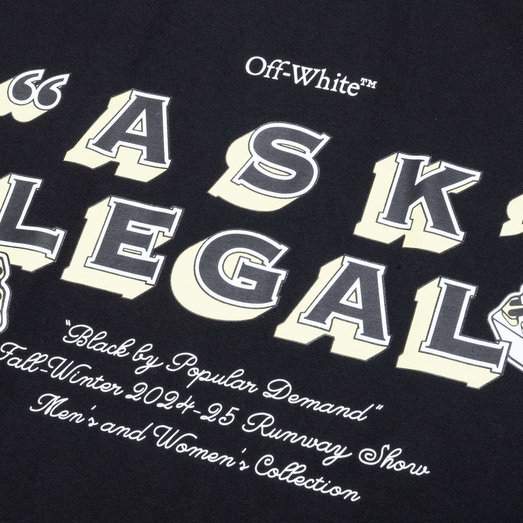 Arr Ask Legal Skate S S Tee Black White