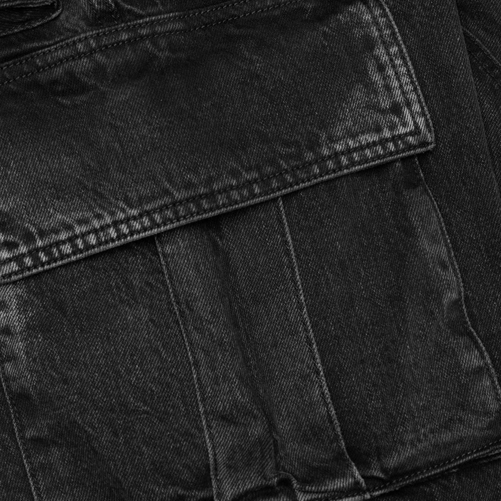 Denim Logo Cargos Charcoal Wash