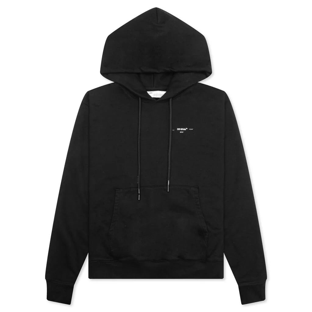 Logo Slim Hoodie Black White