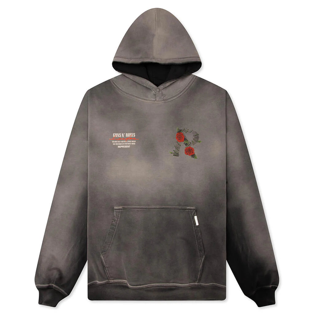 Represent x Guns N Roses Tour Hoodie Stained Black