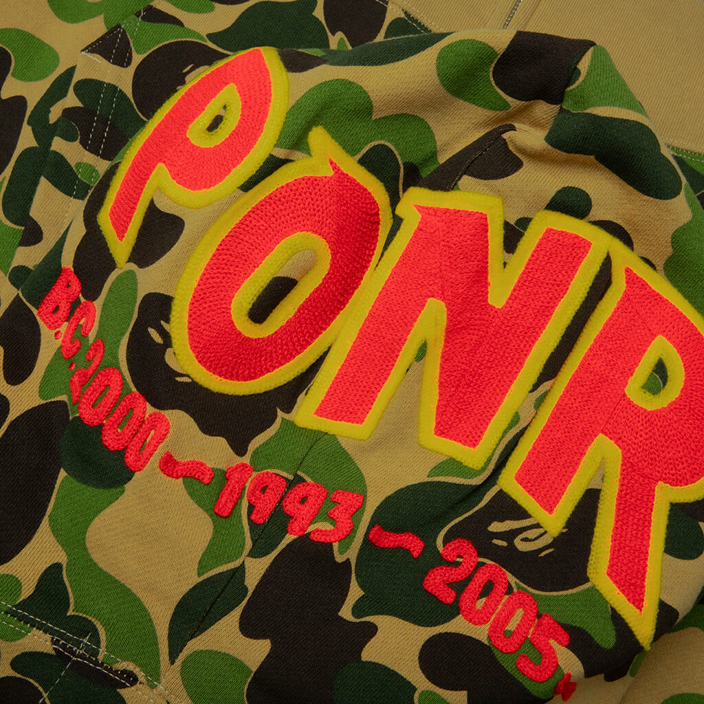 ABC Camo 2nd Shark Full Zip Hoodie Green