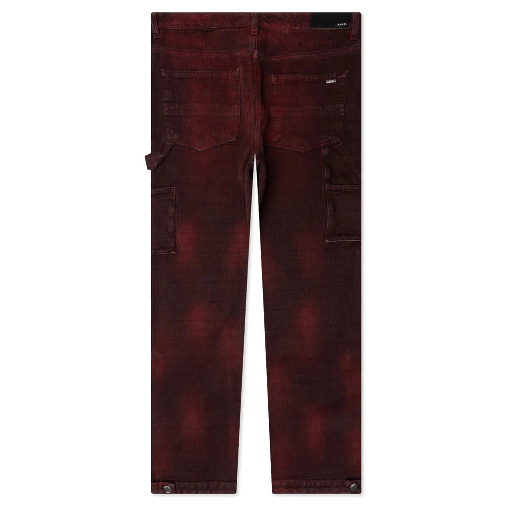 Jacquard Carpenter Jean Brown