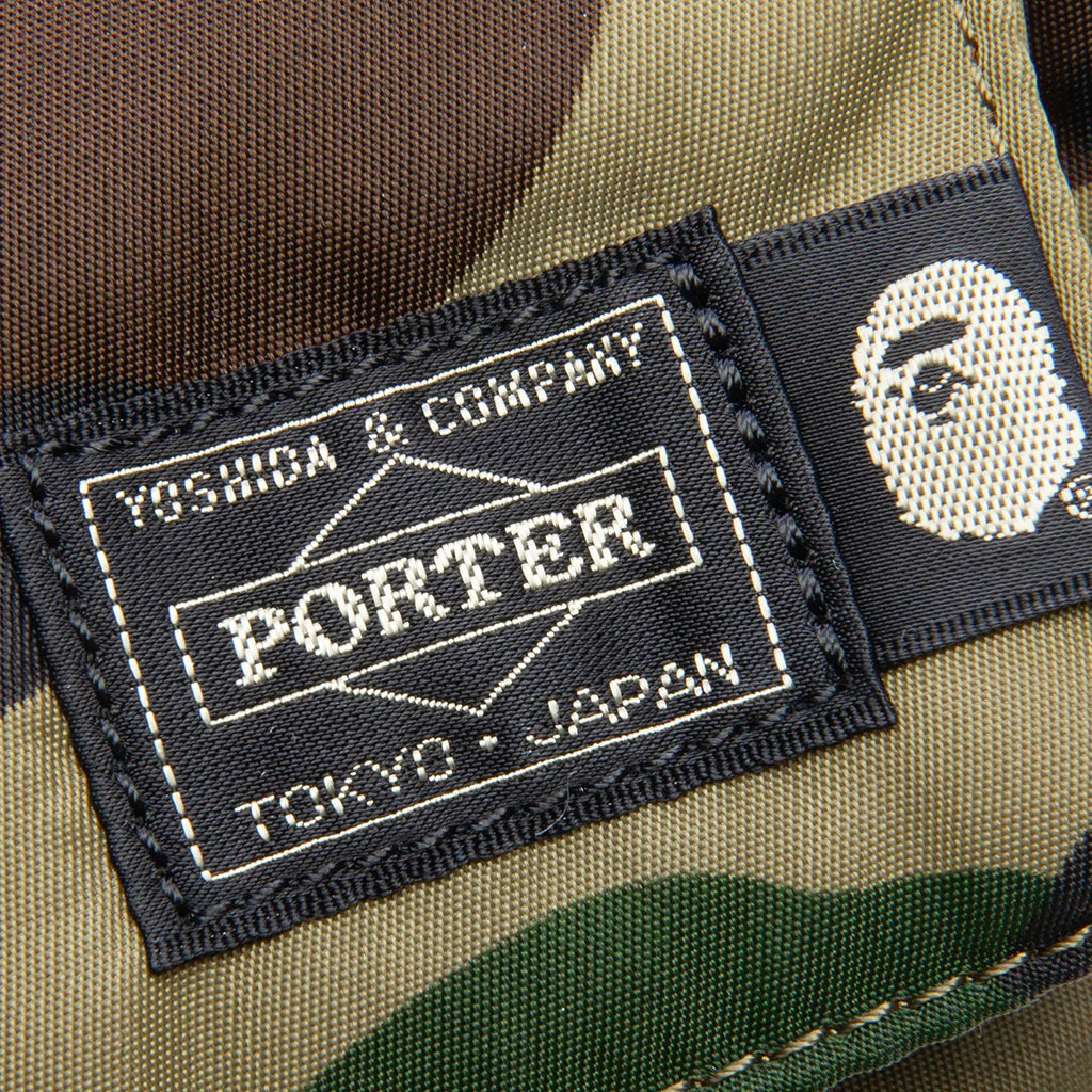 A Bathing Ape x Porter 1st Camo Rucksack Green