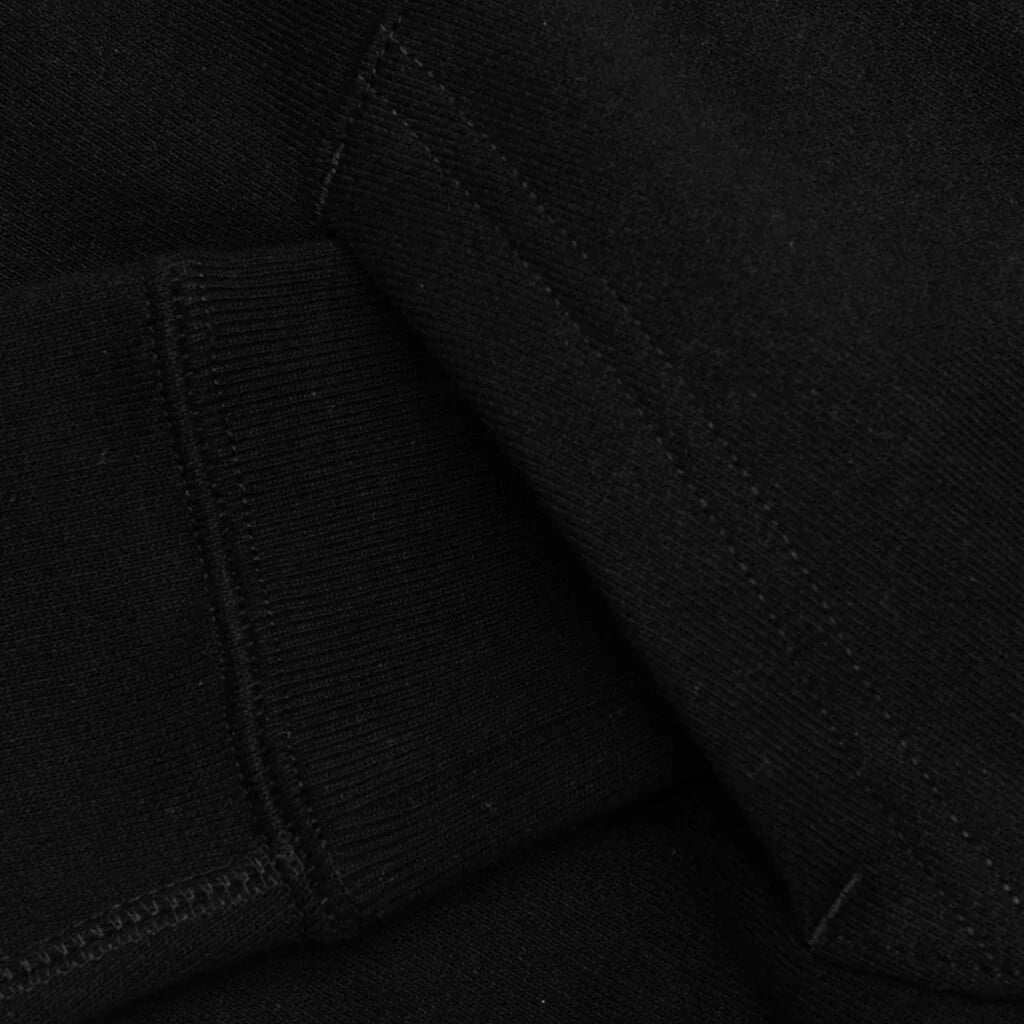 Kids Milo Shark Zip Double Hoodie Black