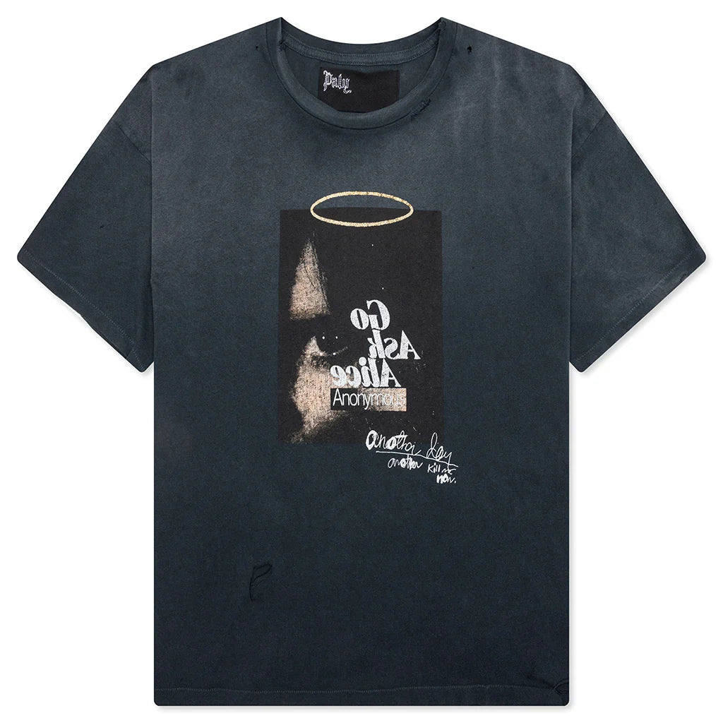 Ask Alice Tee Vintage Black