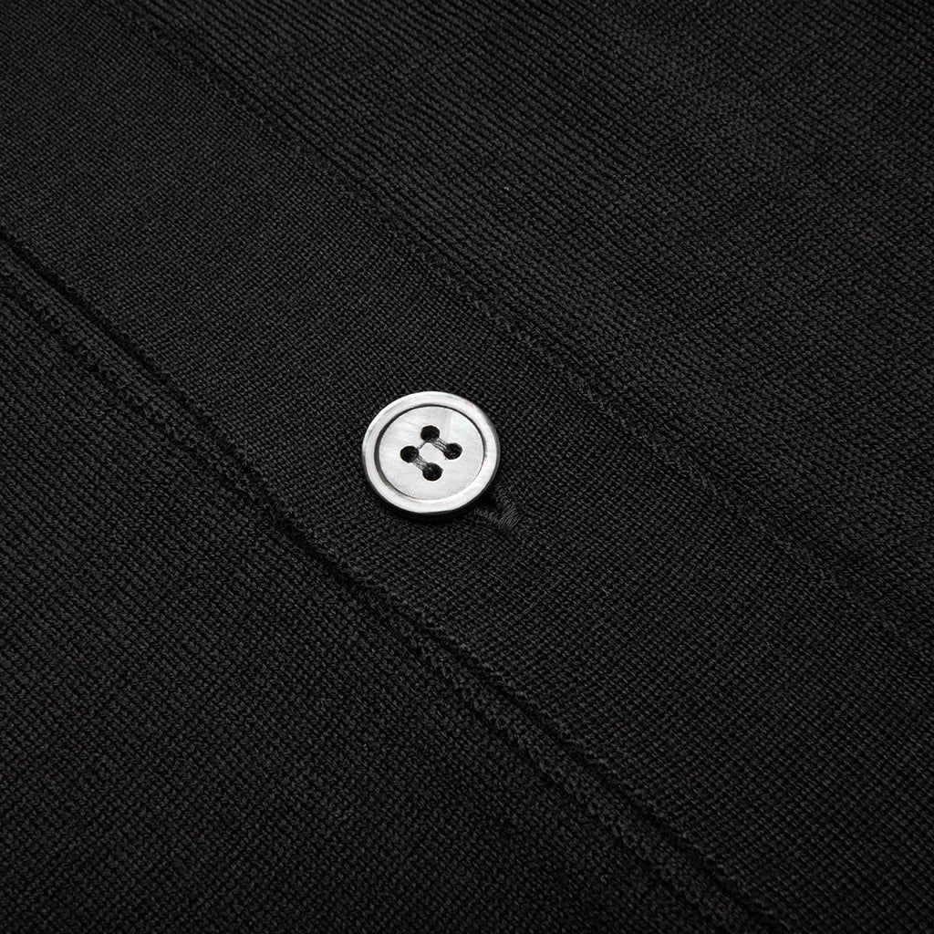 Red Emblem S S V Neck Cardigan Black
