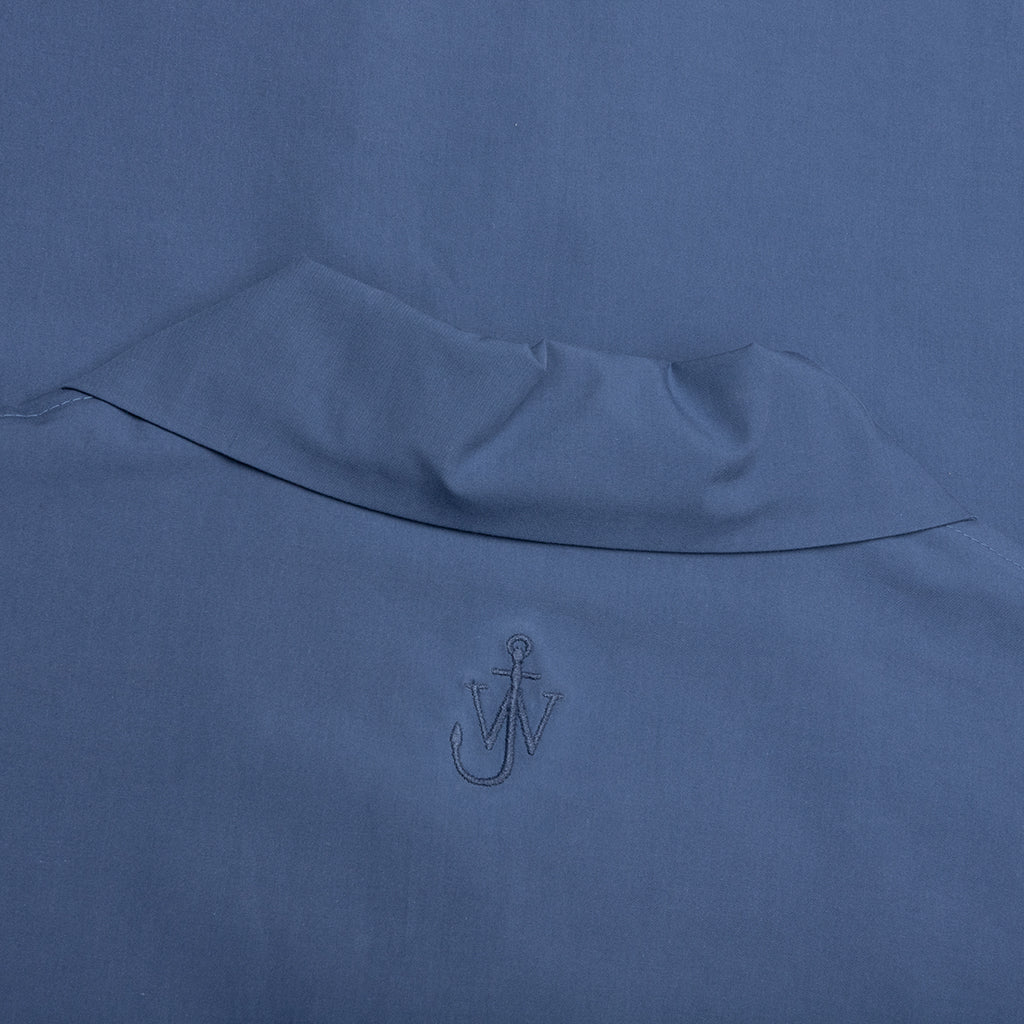 Quilted Pocket Polo Top Light Indigo