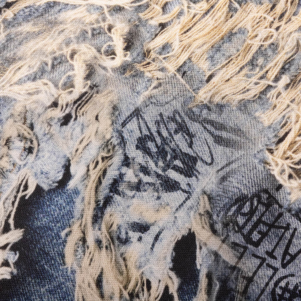 Super Baggy Fit Scribble Jeans Mid Blue