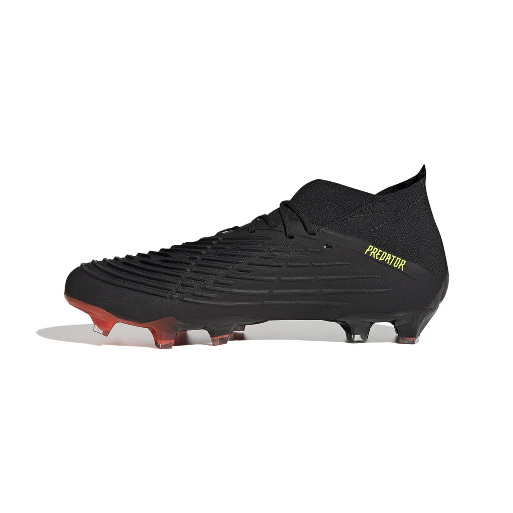 adidas Predator Edge1 FG Firm Ground Boots Black Solar Yellow Solar Red