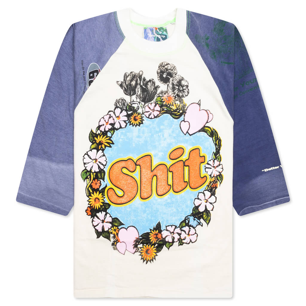 Shit Fuck Raglan Tee Shirt Multi