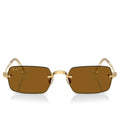 Ray Ban x AAP Rocky Rimless Pillow Arista Dark Brown Polarized