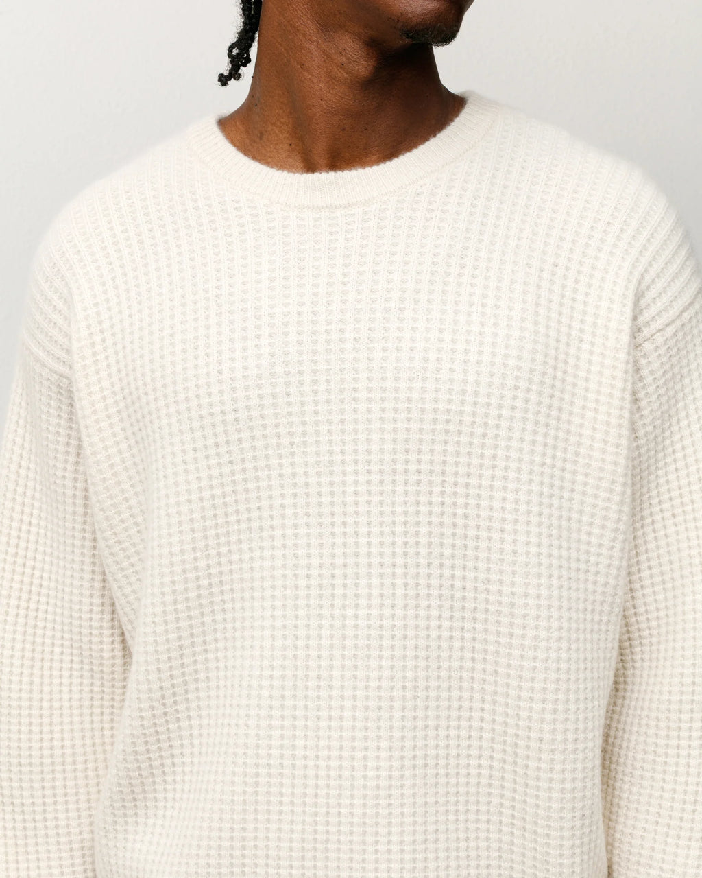 WAFFLE CASHMERE SWEATER