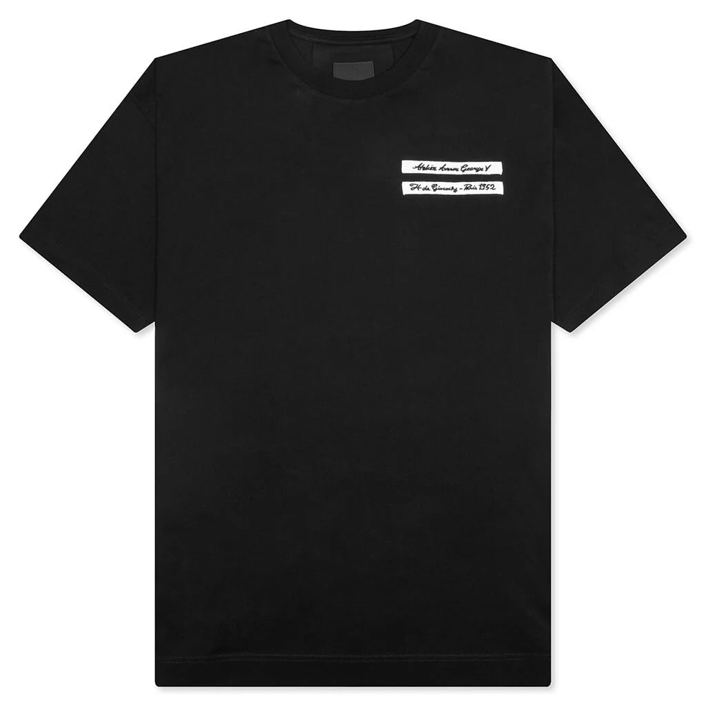 Gros Grain in Cotton T Shirt Black