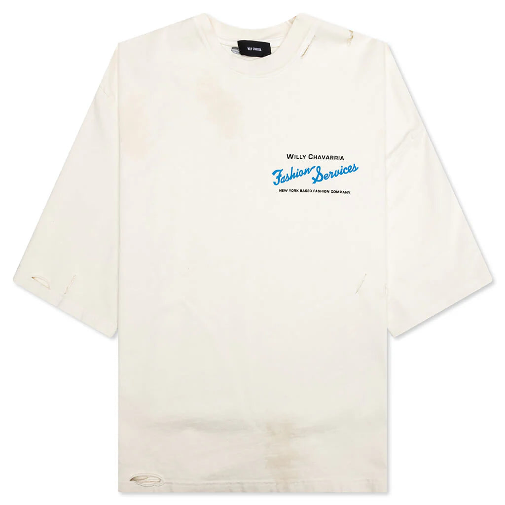 Fashion Services S S Buffalo Tee Cream