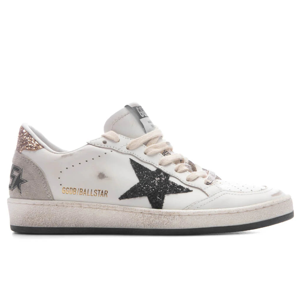 Womens Ball Star White Black Gold Ice