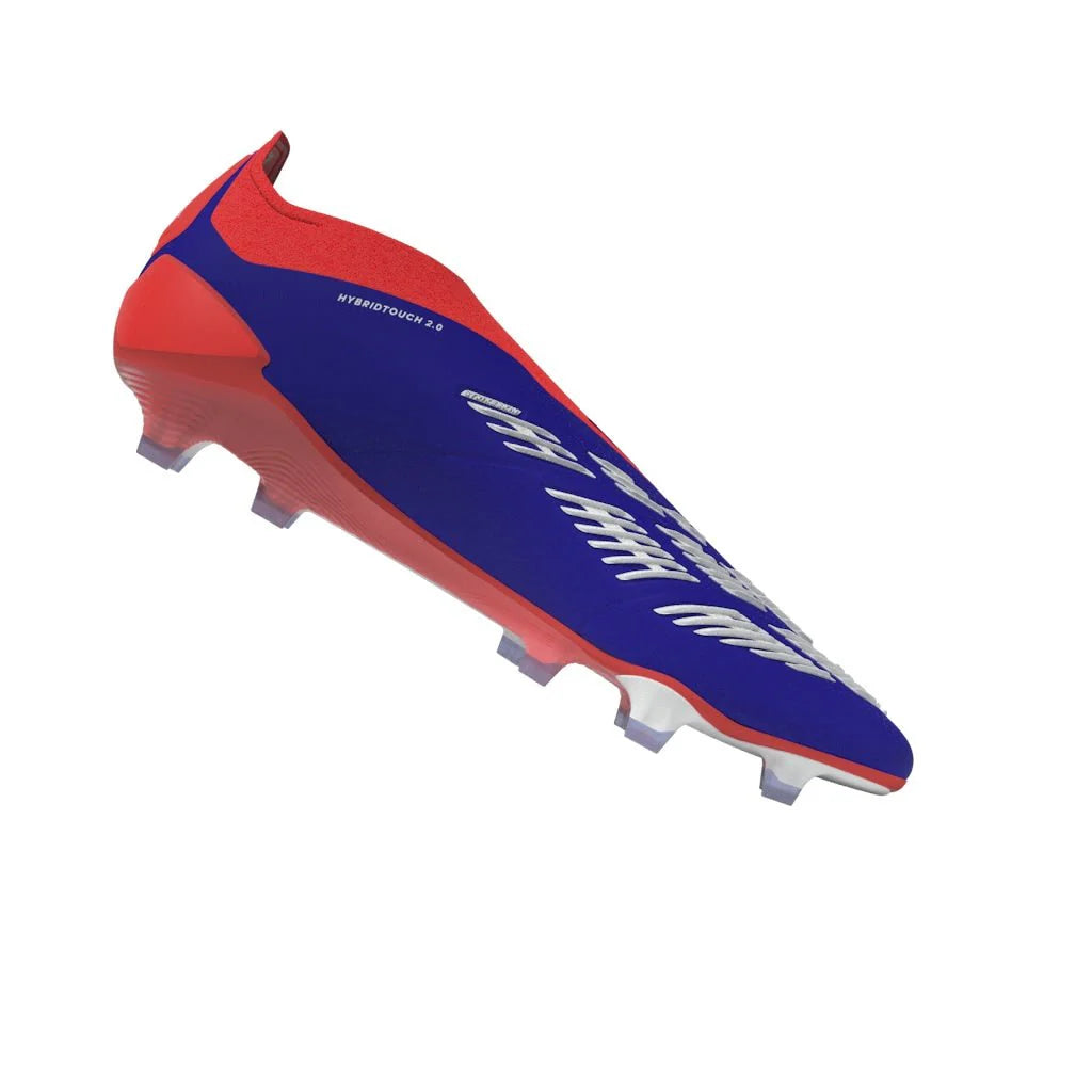 adidas Predator Elite Laceless FG Laceless Firm Ground Soccer Cleats Lucid Blue White Solar Red