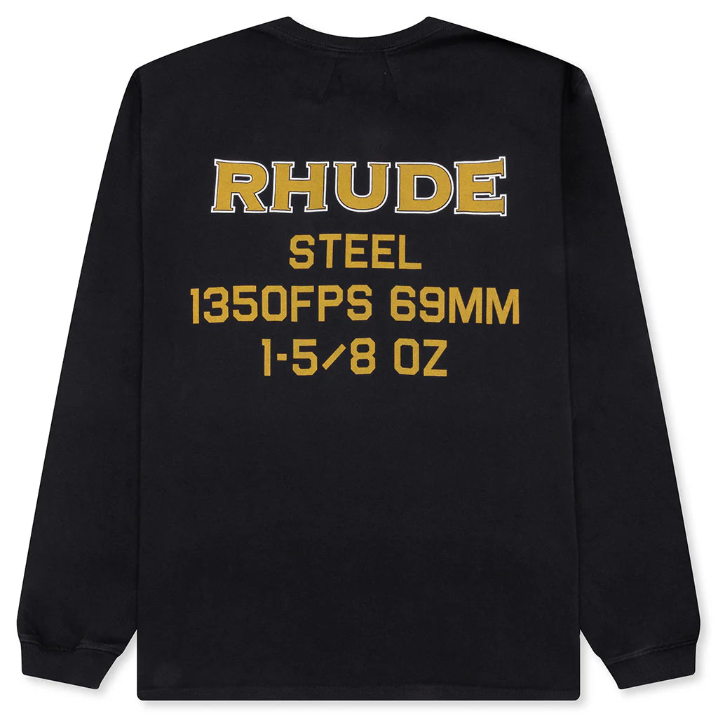 Rhude Steel L S Tee Vintage Black
