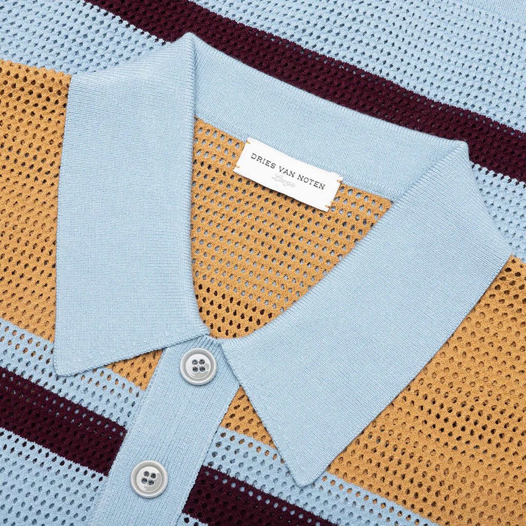 Mindo Knit Polo Light Blue