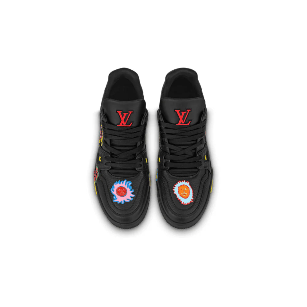 Louis Vuitton LV Trainer Sneaker x Yayoi Kusama Black Print