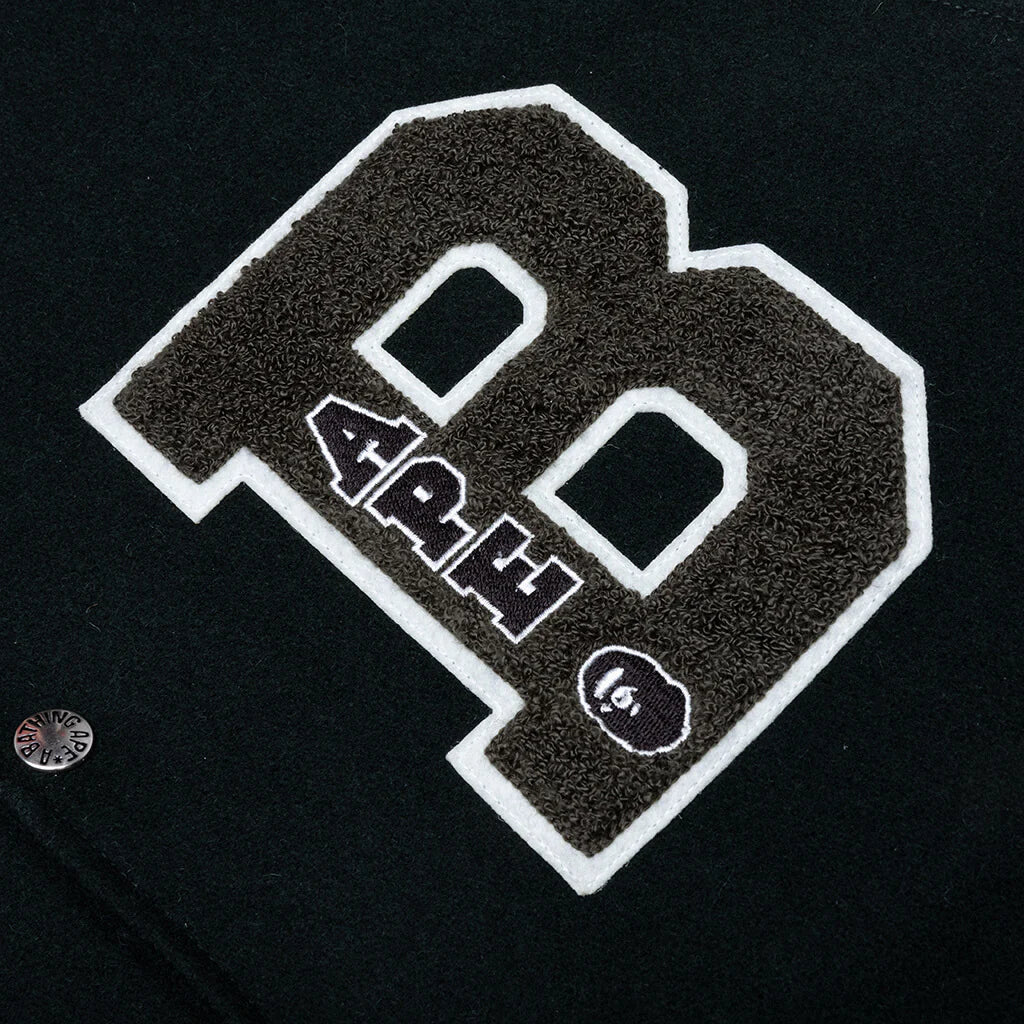 Embroidery Varsity Jacket Green