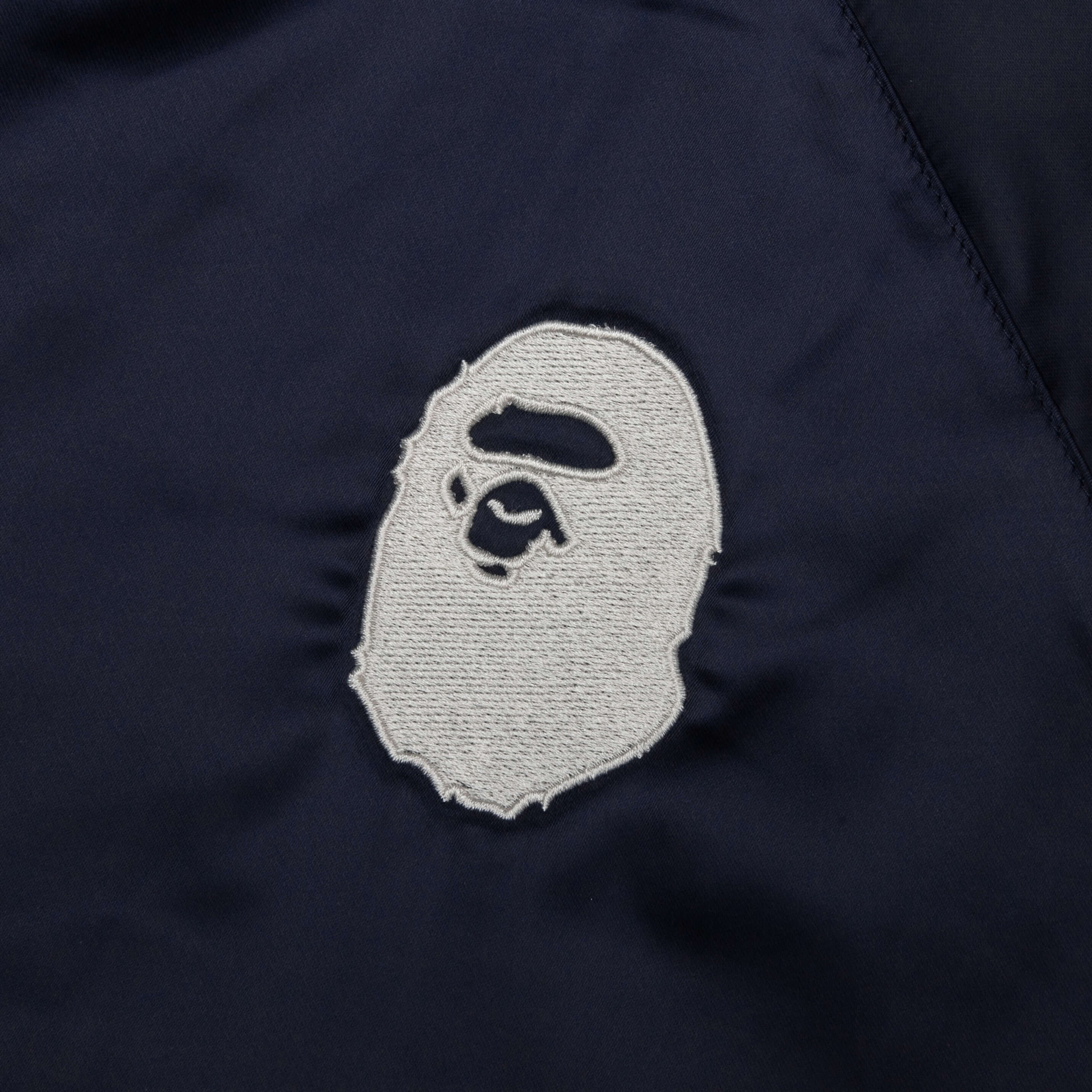 A Bathing Ape Nylon Varsity Jacket Navy