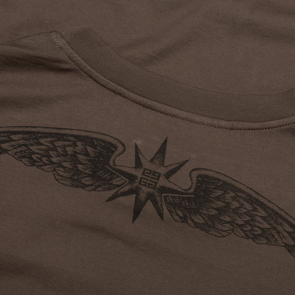 Wings Cotton T Shirt Khaki