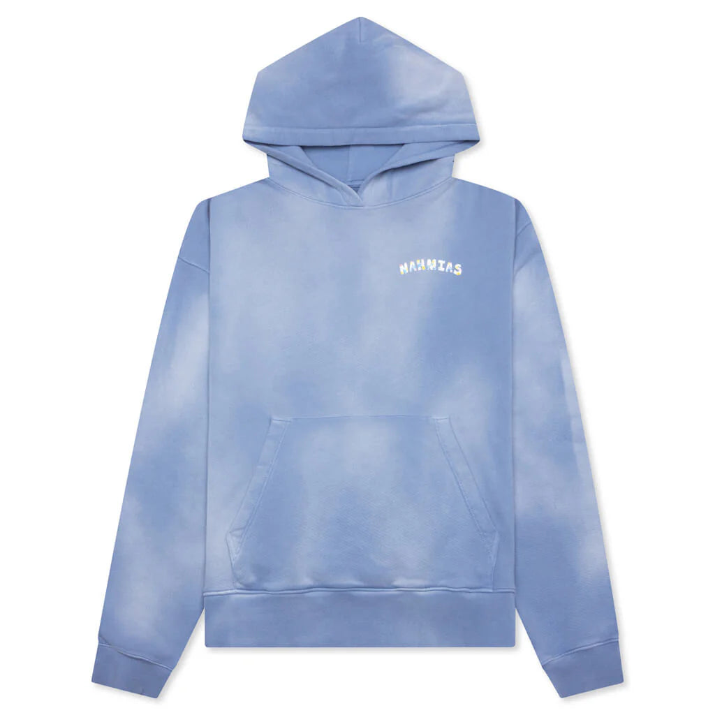Bunny Hoodie Dusty Blue Sun Fade