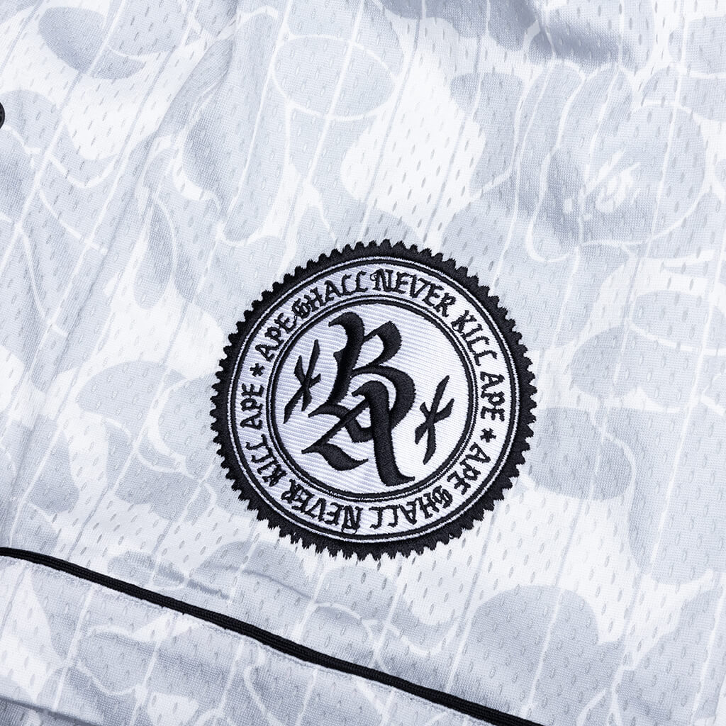 Camo Stripe Baseball Shirt Gray