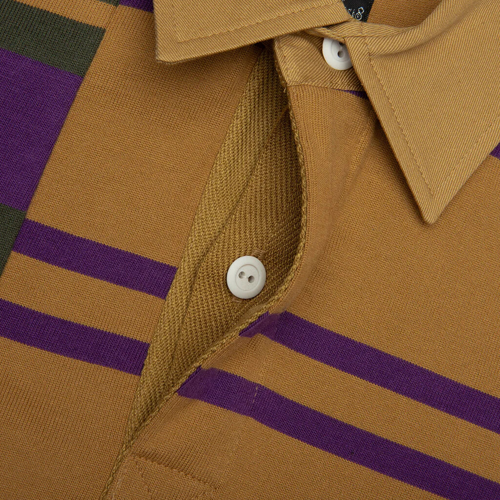 Rugger L S Polo Shirt Crazy Pattern Square