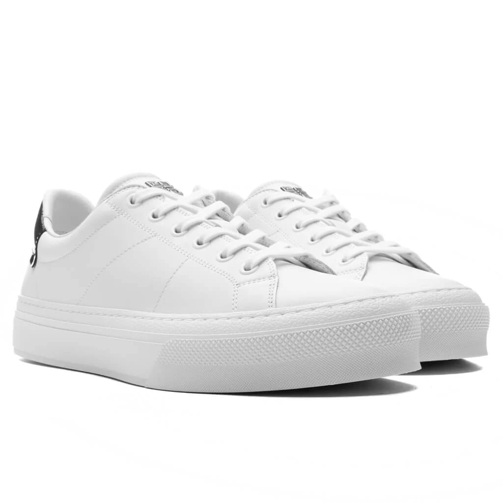 City Sport Sneakers in Leather White Black