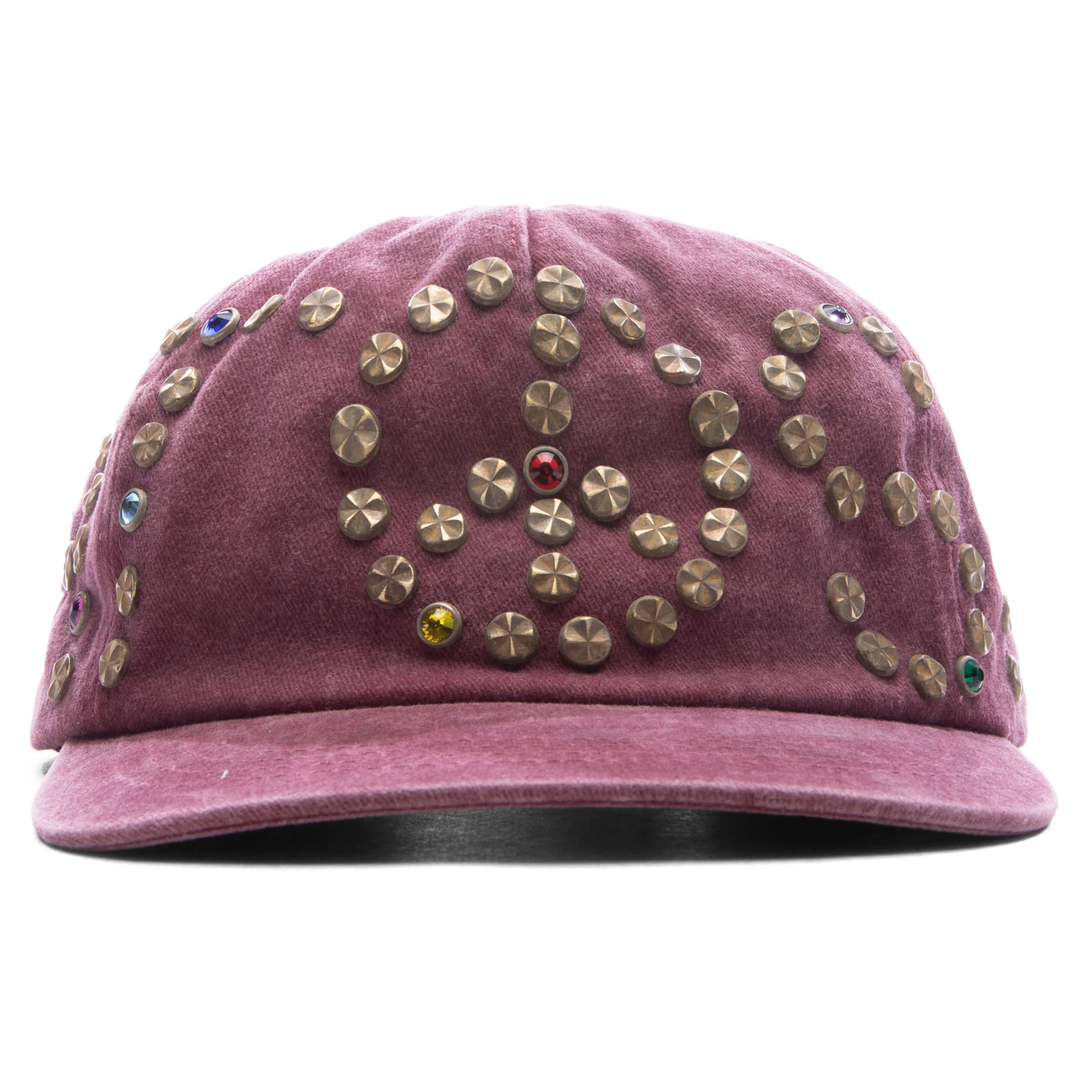 Studded Wrap Around Hat Red