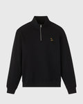 Classic Quarter Zip Mockneck Sweatshirt Black