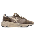 Running Sole Sneakers Olive Green Cream