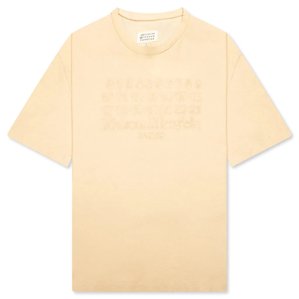 Embroidered Logo T Shirt Natural