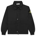 Micro Twill Hooded Jacket Black