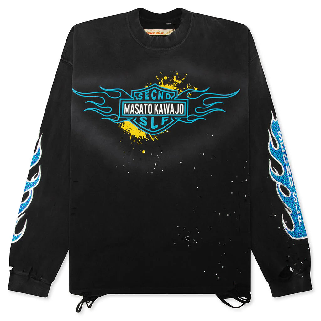 SeCND SLF x Masata Kawajo Firestorm Vintage L S Black Blue