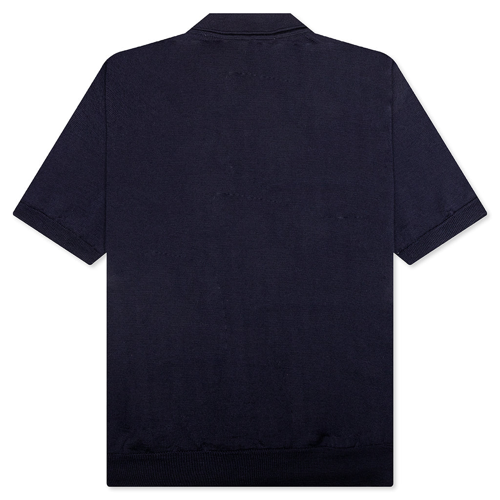 Red Emblem S S Polo Neck Navy