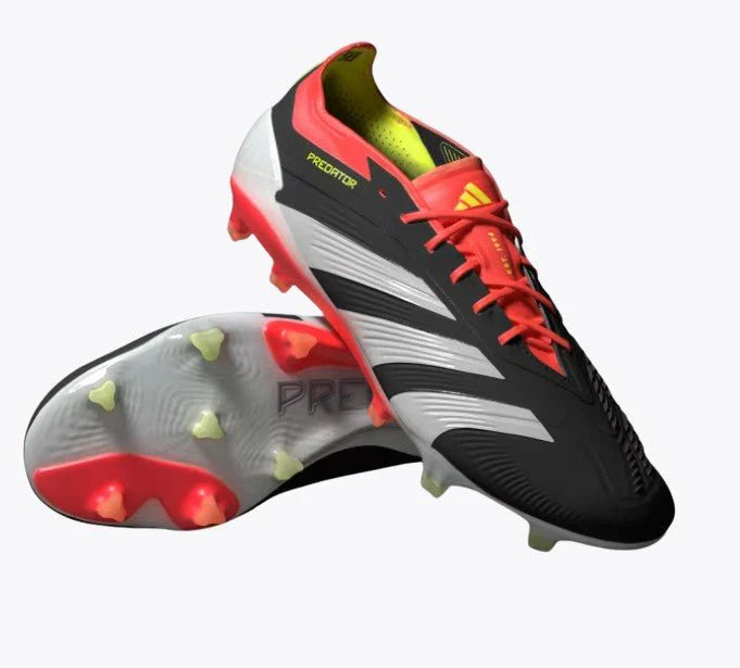 adidas Predator Elite FG Mens Firm Ground Soccer Cleats Black White Solar Red